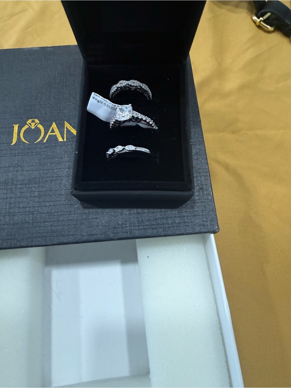 J.O.A. Silver-Tone Cubic Zirconia 3-Piece Ring Set - Silver